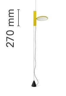 Flos Ok Lampada sospesa da interno Giallo, particolare del diffusore luminoso - Flos