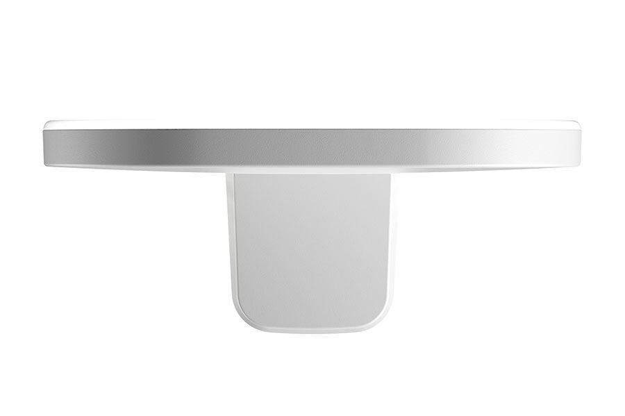 Flos Oplight Wall 1 Lampada applique Da Parete Bianco in alluminio accesa in ambiente, design e diffusione della luce