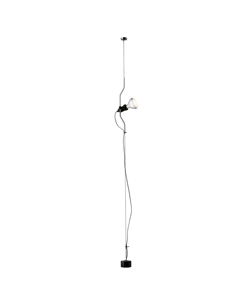 Flos Parentesi Lampada a Sospensione Nickel Nichel in naturale accesa in ambiente, design e diffusione della luce