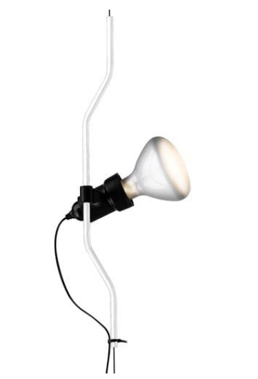 Flos Parentesi Dimmer Lampada sospesa Bianco spenta, dettaglio del corpo lampada e dei materiali