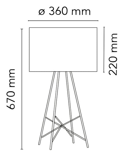 Flos Ray Table Lampada Da Tavolo con dimmer Nero lucido