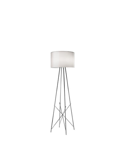 Flos Ray Floor 1 Lampada a pavimento grigio incamiciato lucido con dimmer