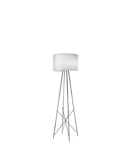 Flos Ray Floor 1 Lampada a pavimento grigio incamiciato lucido con dimmer
