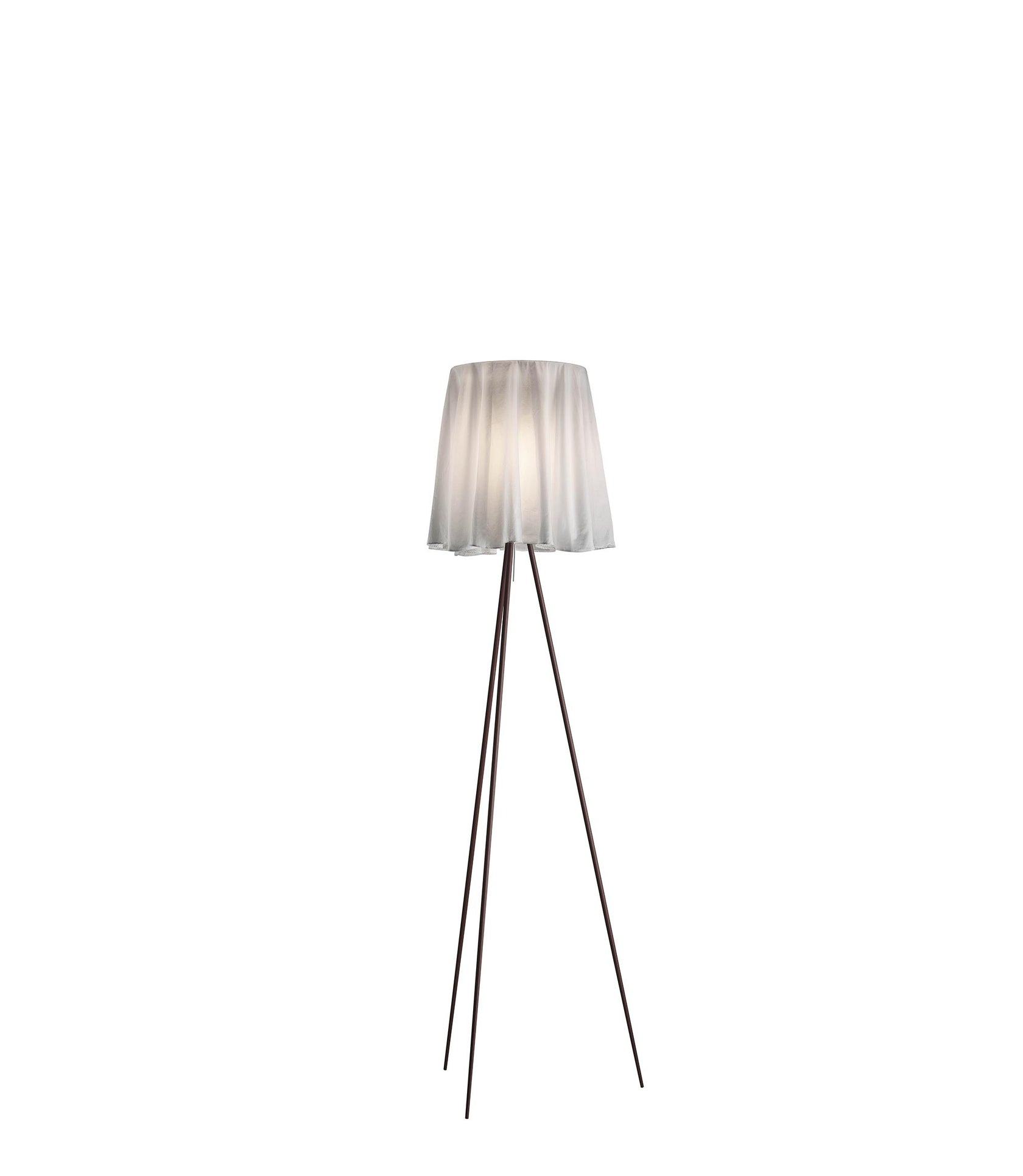 Flos Rosy Angelis Lampada a pavimento ultraleggera in accesa in ambiente, design e diffusione della luce