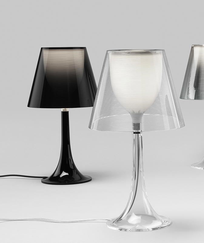 Flos Miss K Lume a luce diffusa nero, particolare del diffusore luminoso - Flos