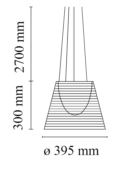 Flos KTribe Suspension 2 Lampada A Sospensione Trasparente, particolare del diffusore luminoso