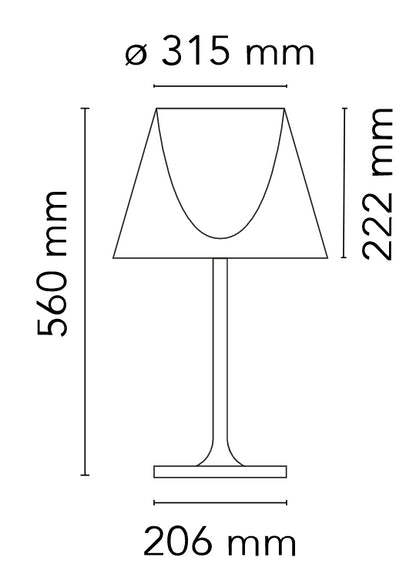 Flos Ktribe Table 1 Glass Lampada Da Tavolo in vetro Trasparente
