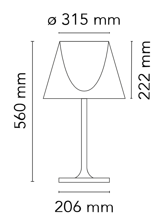 Flos Ktribe Table 1 Glass Lampada Da Tavolo in vetro spenta, dettaglio del corpo lampada e dei materiali