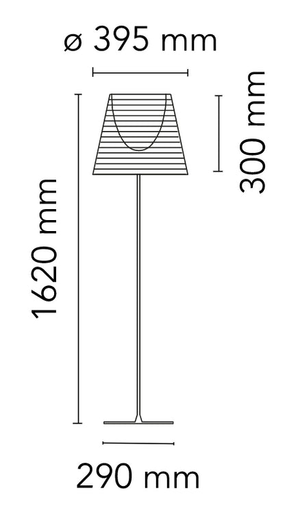 Flos Ktribe Floor 2 Lampada a pavimento Argento Alluminizzato con dimmer