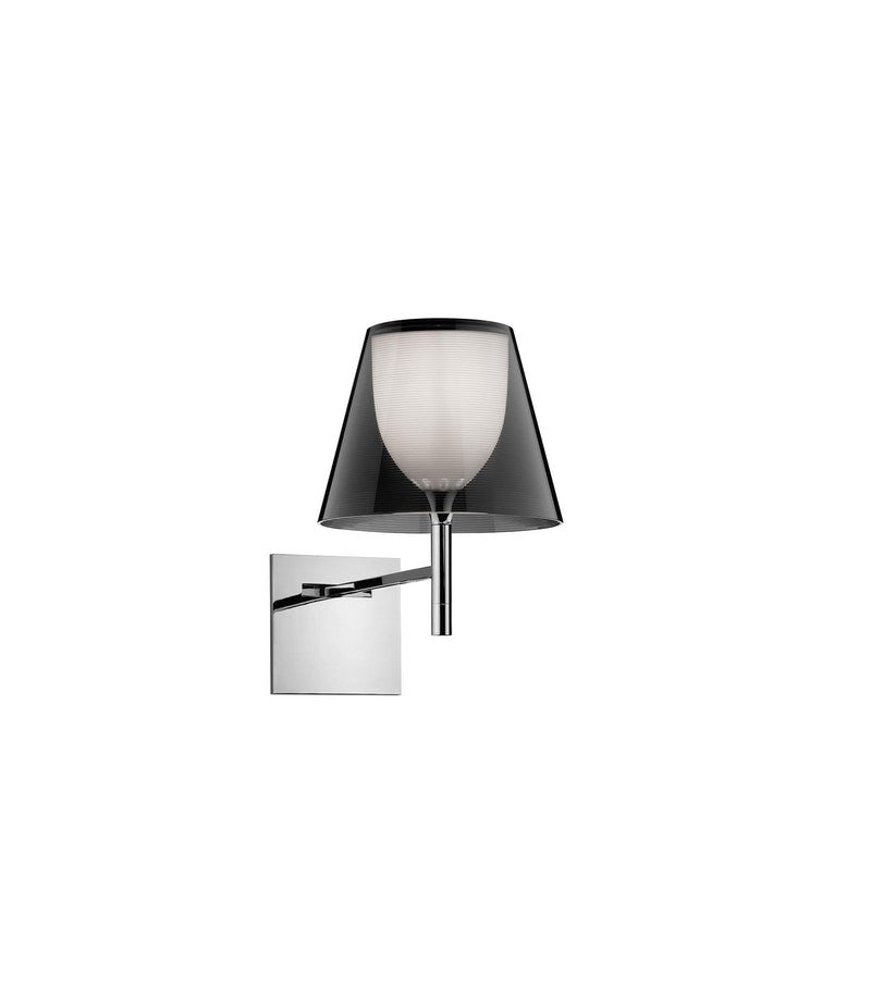 Flos Ktribe Wall Lampada applique fume a Parete spenta, dettaglio del corpo lampada e dei materiali