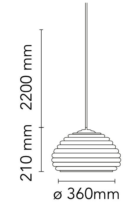Flos Splügen Bräu Lampada 36 cm a sospensione a luce diretta in Alluminio lucido