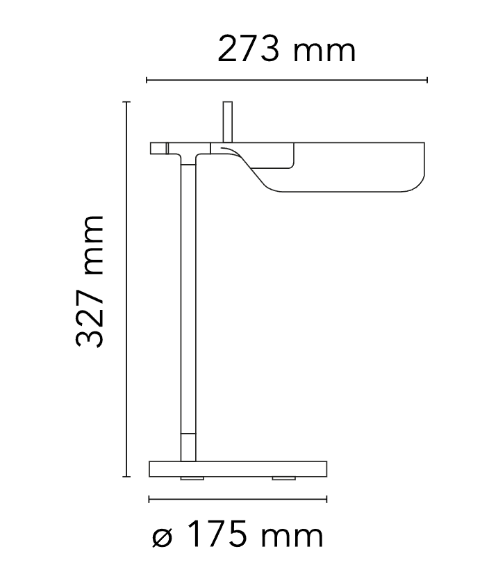 Flos Tab Table Lampada da scrivania Bianco, particolare del diffusore luminoso - Flos