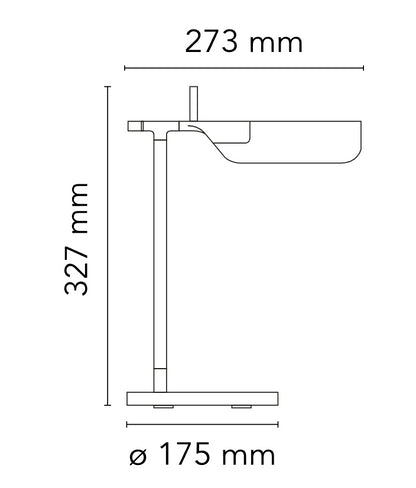 Flos Tab Table Lampada led da tavolo 33 cm orientabile in alluminio Bianco