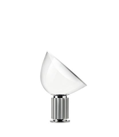 Flos Taccia PMMA Lampada da tavolo argento orientabile con dimmer