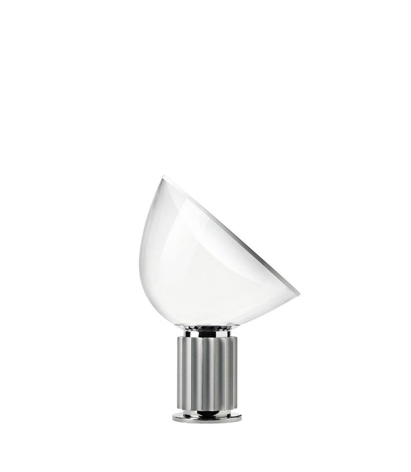 Flos Taccia PMMA Lampada da tavolo argento orientabile con dimmer