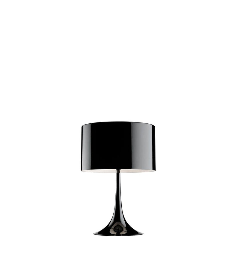 Flos Spun Light Table 1 Lampada da tavolo Nero lucido, particolare del diffusore luminoso