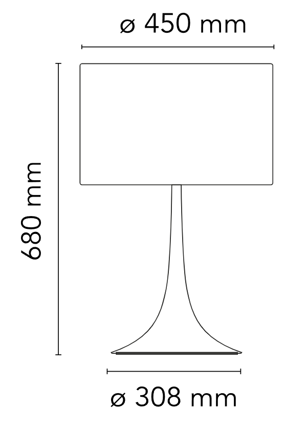 Flos Spun Light Table 2 Lampada da tavolo Bianco lucido, vista posteriore con attacco elettrico