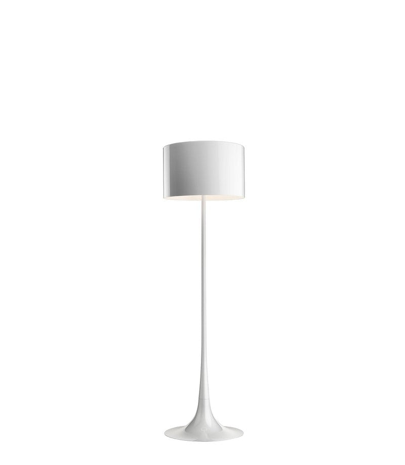 Flos Spun Light Floor Lampada a pavimento Bianco lucido, vista del design e della finitura