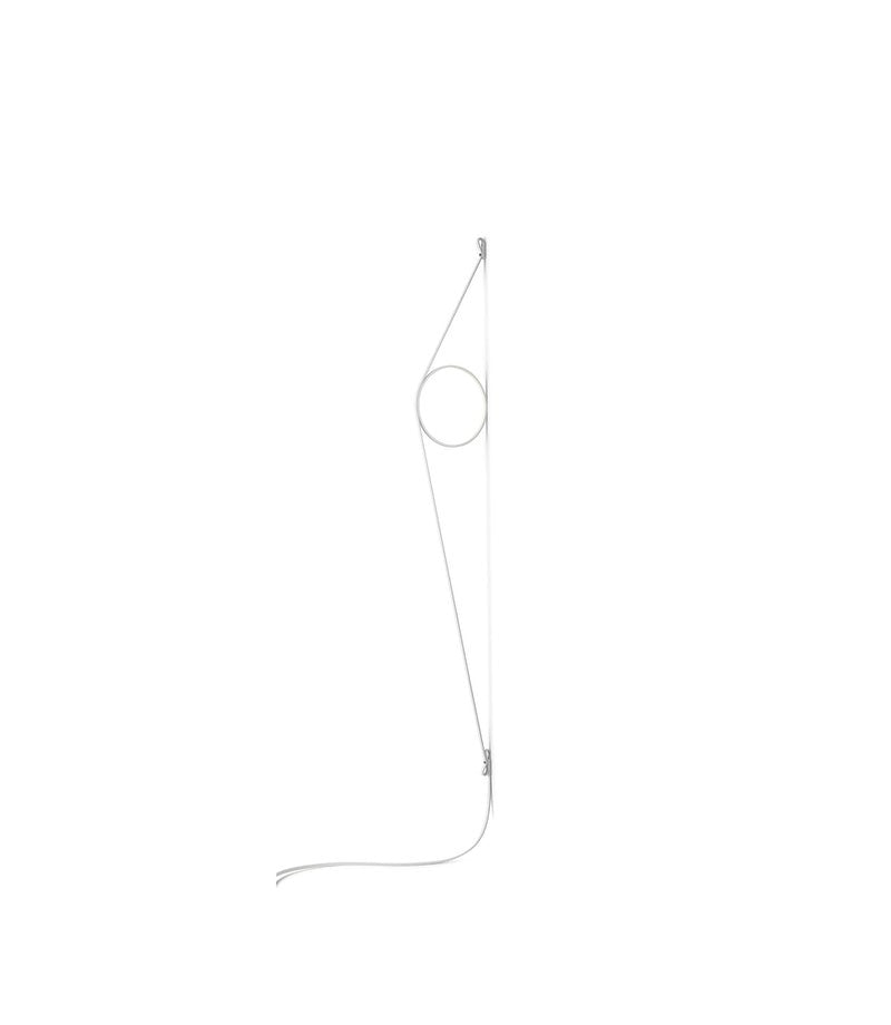 Flos Wirering Lampada da parete Cavo e Anello bianco, particolare del diffusore luminoso