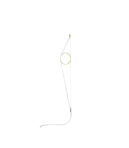 Flos Wirering Lampada da parete Cavo bianco e Anello Oro