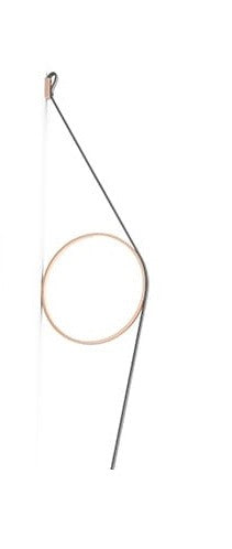Flos wirering lampada a parete 208 cm cavo grigio anello oro Grigio Oro spenta, dettaglio del corpo lampada e dei materiali