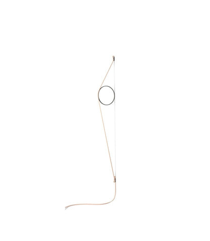 Flos Wirering Lampada da parete cavo rosa e Anello Grigio