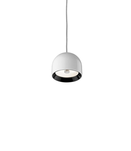 Flos Wan Suspension Lampada 11 cm a sospensione Bianco spenta, dettaglio del corpo lampada e dei materiali
