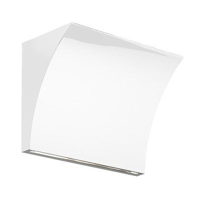 Flos Pochette Up Down Led Lampada a Parete Bianco accesa in ambiente, design e diffusione della luce