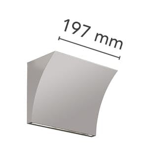 Flos Pochette Up Down Led Lampada a Parete Grigio spenta, dettaglio del corpo lampada e dei materiali
