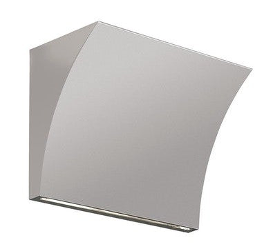 Flos Pochette Up Down Led Lampada a Parete Grigio accesa in ambiente, design e diffusione della luce