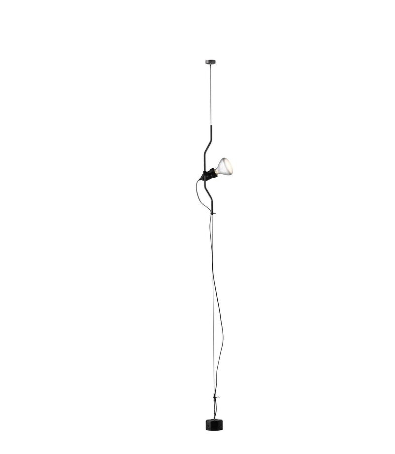 Flos Parentesi Dimmer Lampada sospesa dimmer Nero, vista posteriore con attacco elettrico
