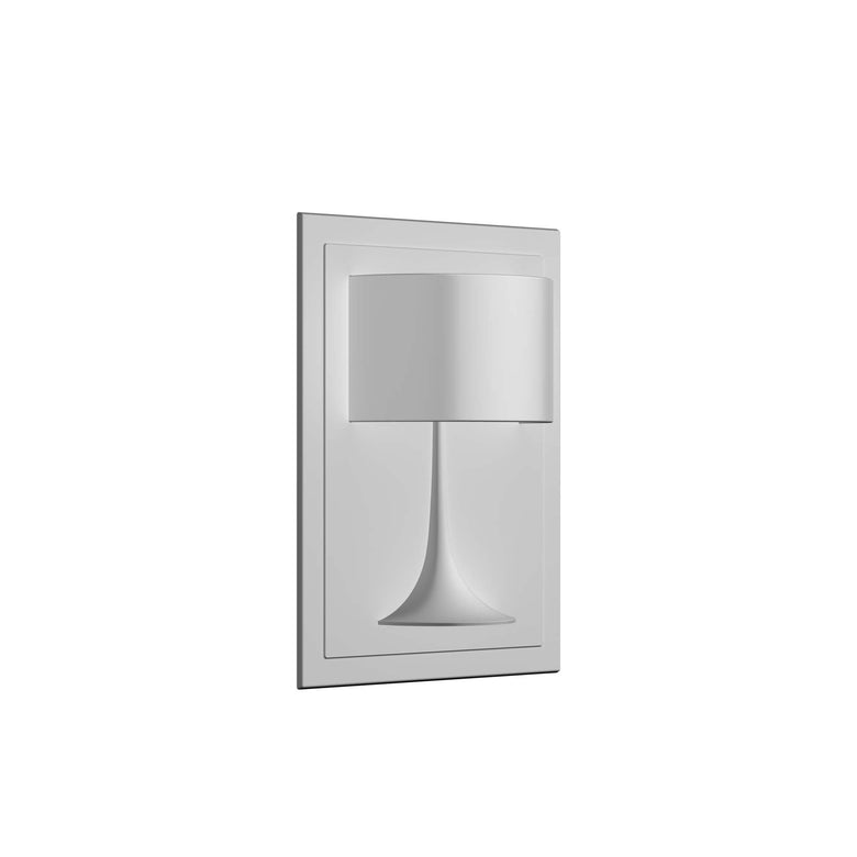 Flos Soft Spun Led Retrofit Lampada incasso Parete Cartongesso spenta, dettaglio del corpo lampada e dei materiali