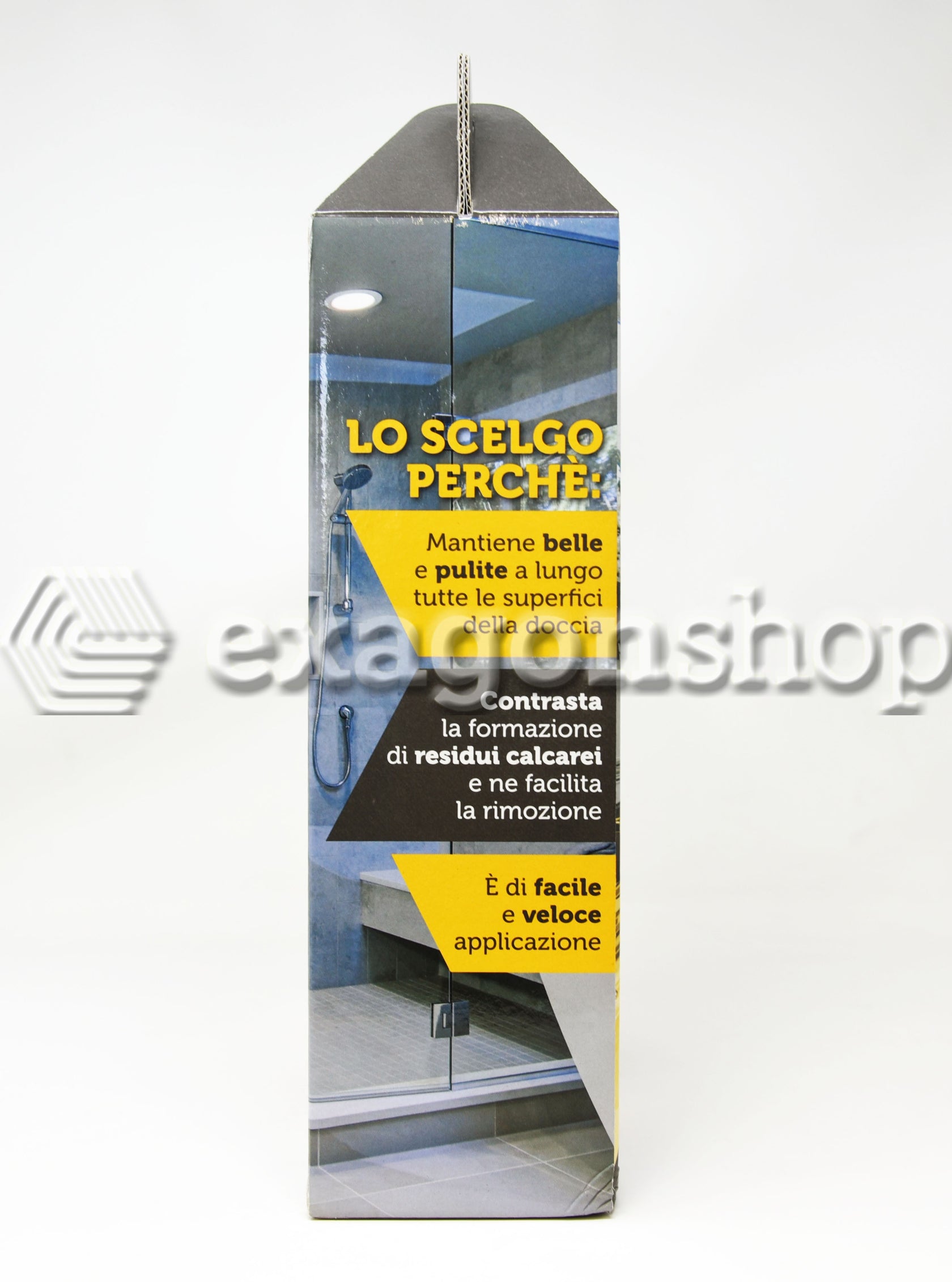 Kit Doccia Detergente Anticalcare E Barriera Antigoccia per montato a parete, vista del design e della finitura - Geal