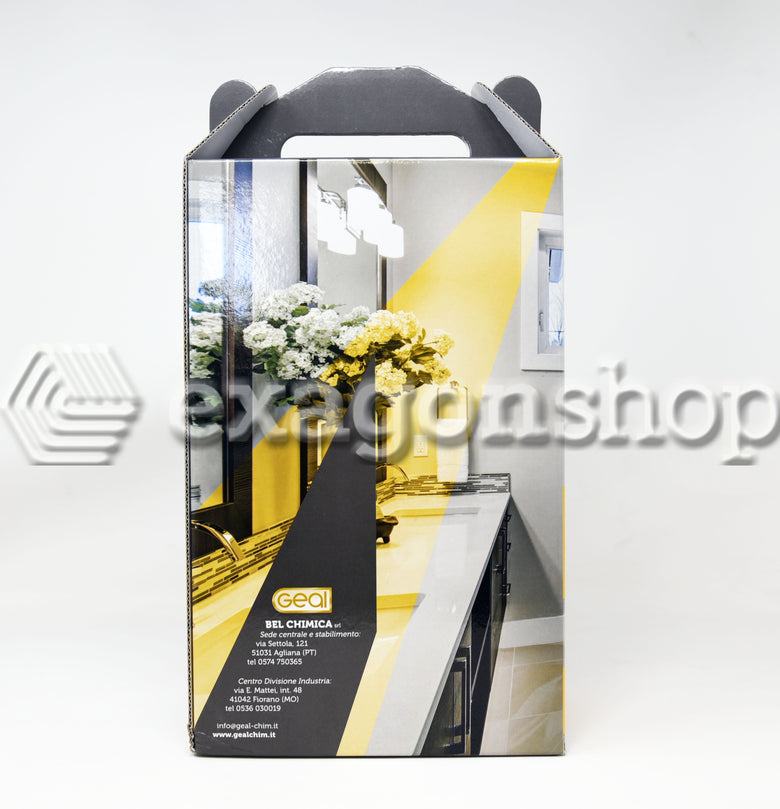 Kit Doccia Detergente Anticalcare E Barriera Antigoccia per montato a parete, vista del design e della finitura - Geal