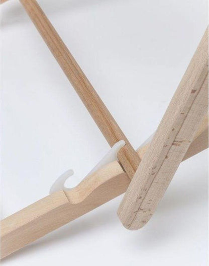 Bright Summer Sedia a sdraio pieghevole da esterno giardino terrazza in legno di faggio e cotone beige