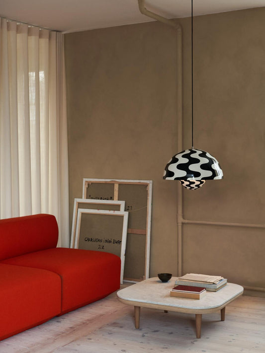 &Tradition Flowerpot Vp2 Lampadario A Sospensione accesa in ambiente, design e diffusione della luce