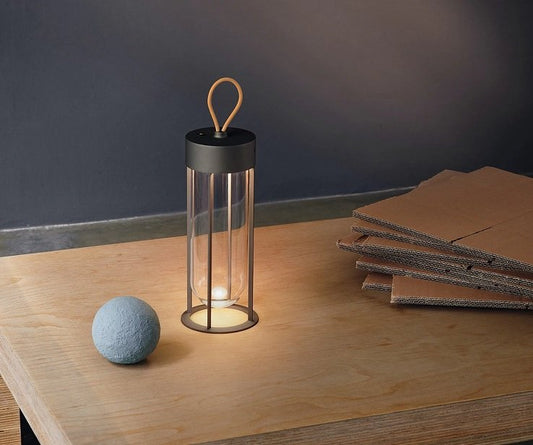 Flos In Vitro Unplugged Lampada ricaricabile antracite 2700K da esterno