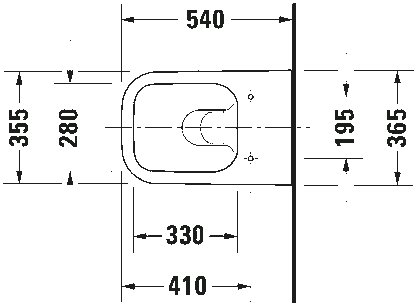 Wc Sospeso Senza Brida a cacciata senza sedile Bianco Happy D2 2222090000 Duravit