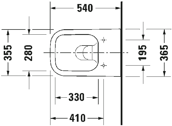 Wc Sospeso Senza Brida a cacciata senza sedile Bianco Happy D2 2222090000 Duravit