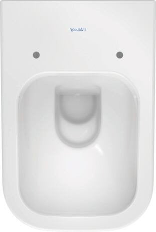 Wc Sospeso Senza Brida a cacciata senza sedile Bianco Happy, vista laterale del profilo e della forma