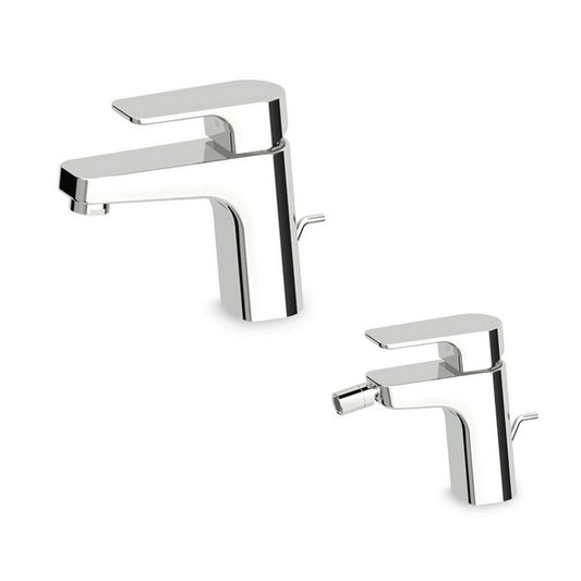 Zucchetti Wind Coppia Miscelatori Lavabo Bidet Cromo ZWN590 + ZWN347