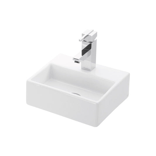 New Line B3 Lavabo lavamani 33x28 rettangolare Sospeso In Porcellana Bianca