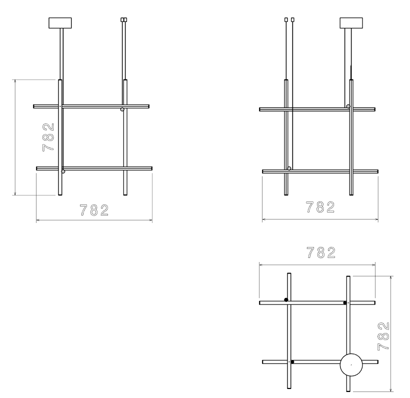 Flos Coordinates Suspension 3 CLIII Lampada sospesa da Champagne Anodizzato spenta, dettaglio del corpo lampada e dei...