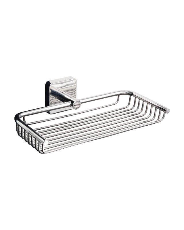 Griglia portasapone Vasca Doccia In acciaio cromo New Line in acciaio inox e lucido installato in bagno moderno con ante...