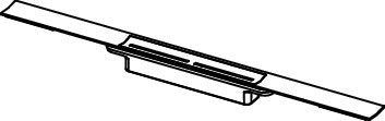Tece tecedrainprofile profilo doccia 800mm acc inox satinato Acciaio in acciaio inox visto dall'alto con superficie e...
