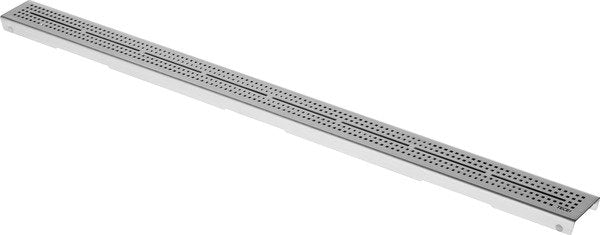 Tece TECEdrainline griglia lineare design quadratum da 800 in acciaio inox e spazzolato visto dall'alto con superficie e...