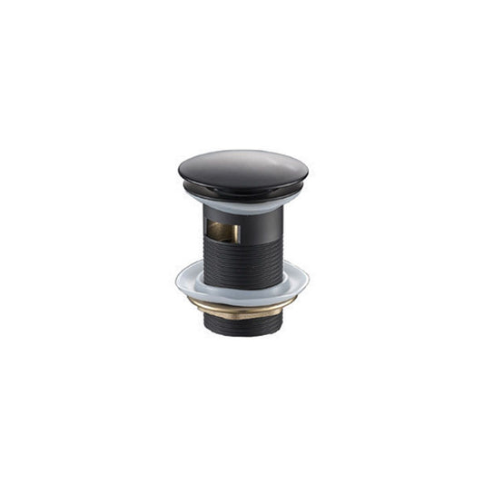New Line T2 Piletta 40 Cm Per Lavabo Senza Troppo Pieno In Ottone Con Tappo Pop Up In ottone nero opaco