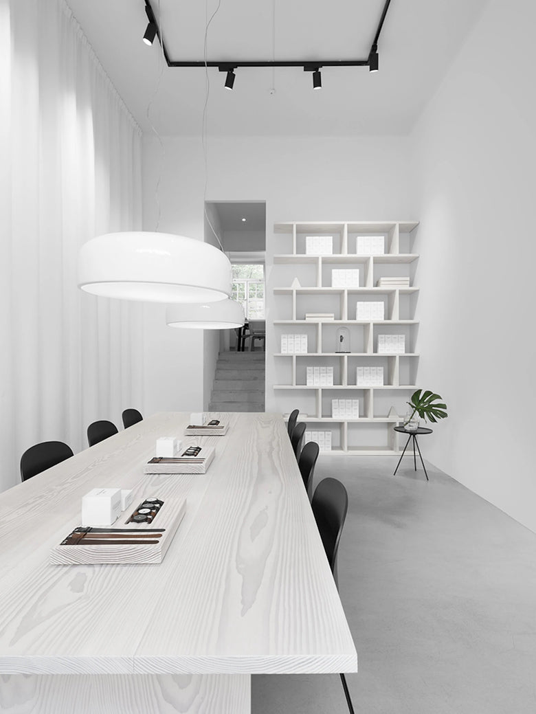 Flos Smithfield Suspension Pro Lampada led sospesa Bianco, particolare del diffusore luminoso