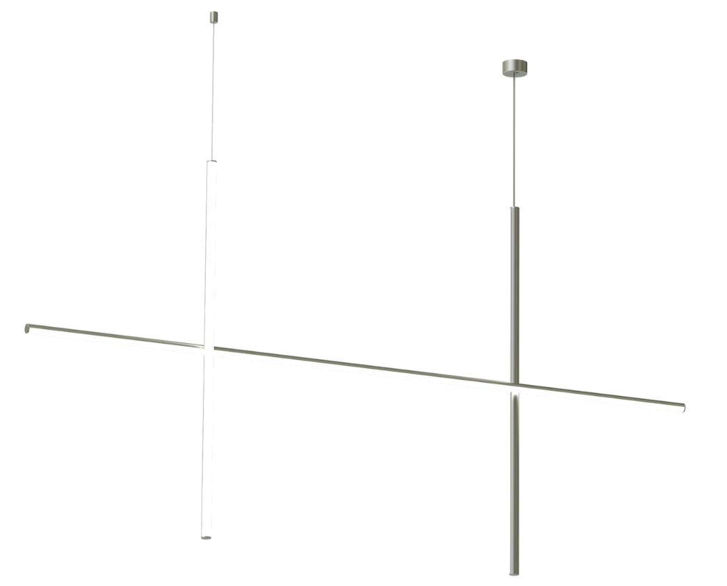 Flos Coordinates Suspension 2 CLIII Lampada sospesa Argent accesa in ambiente, design e diffusione della luce